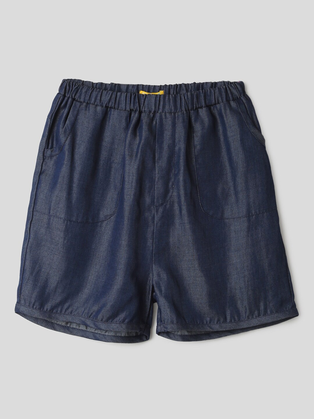 

Somersault Girls Loose Fit High-Rise Denim Shorts, Navy blue
