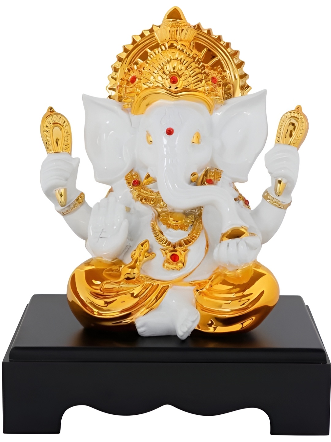 

krishnagallery1 White & Gold Toned Marble Idol Showpiece