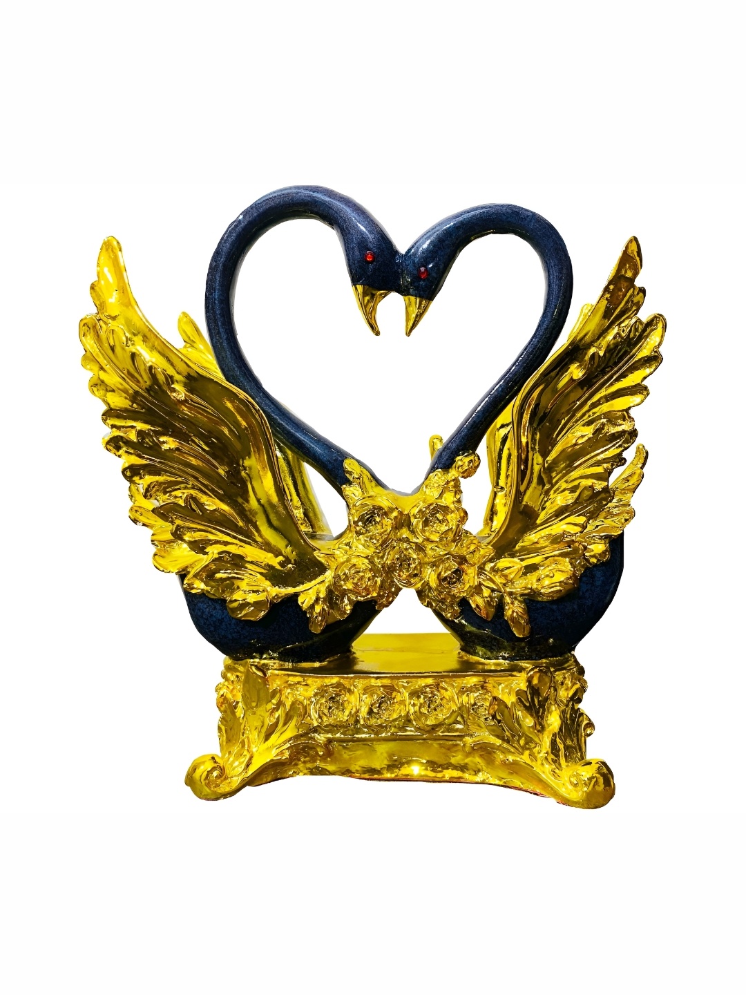 

krishnagallery1 Gold-Toned Heart Shaped Swan Showpiece