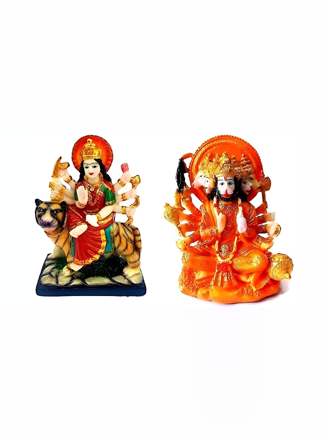 

krishnagallery1 Red & Green 2 Pieces Marble Religious Idol Showpieces