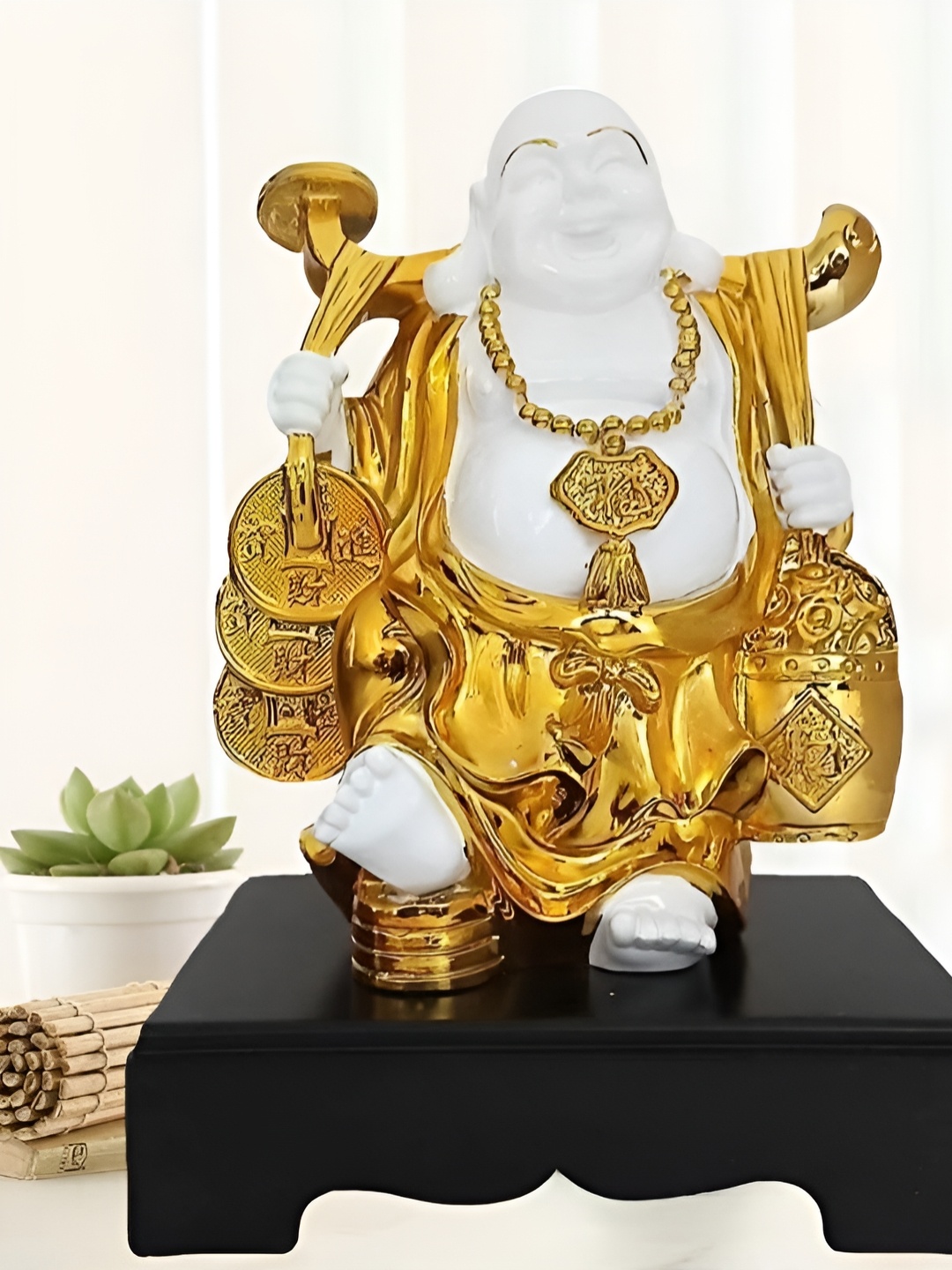

krishnagallery1 Gold Toned Metal Figurine Showpiece