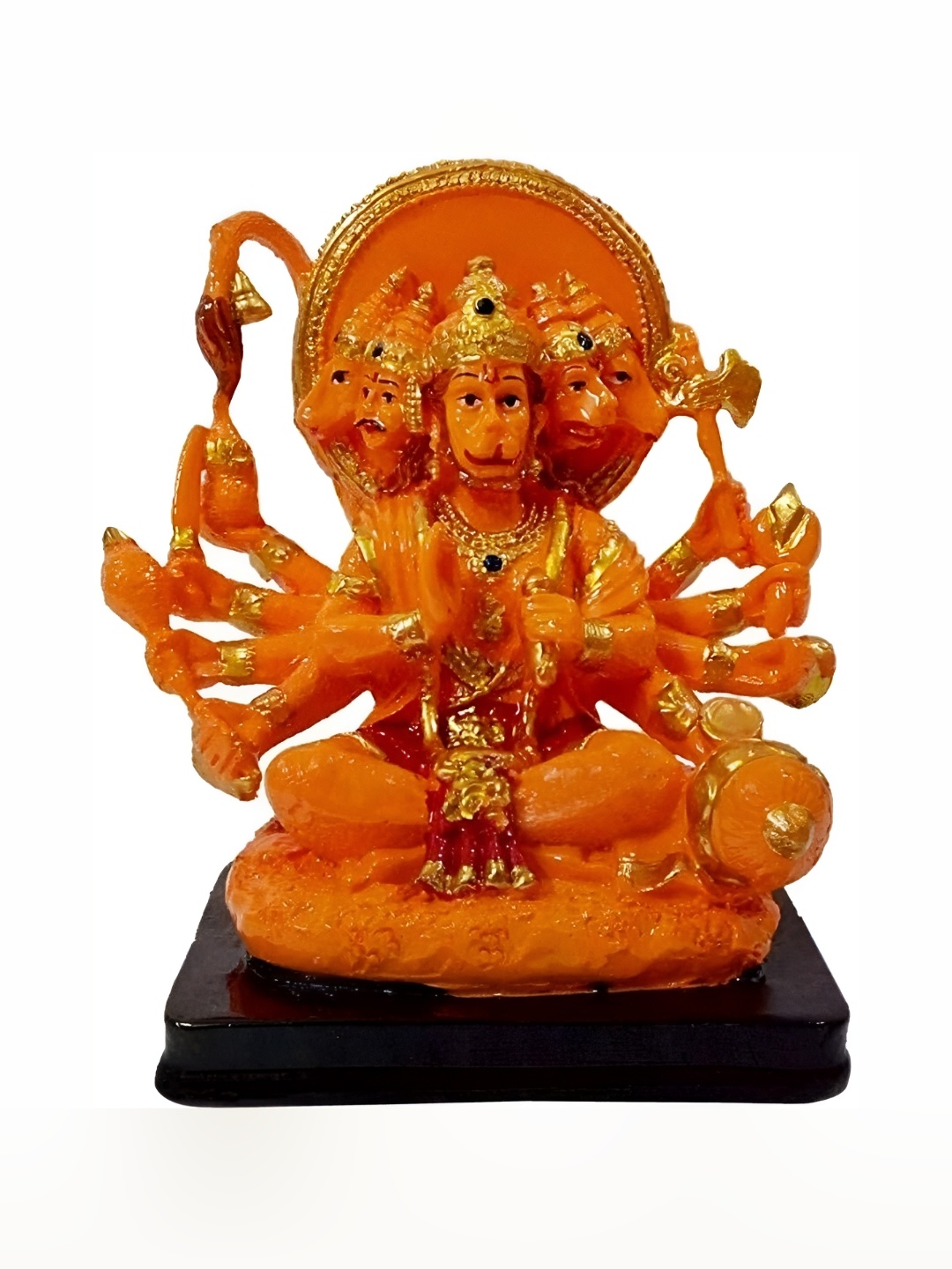 

krishnagallery1 Orange & Black Hanuman Ji Religious Idol Showpiece