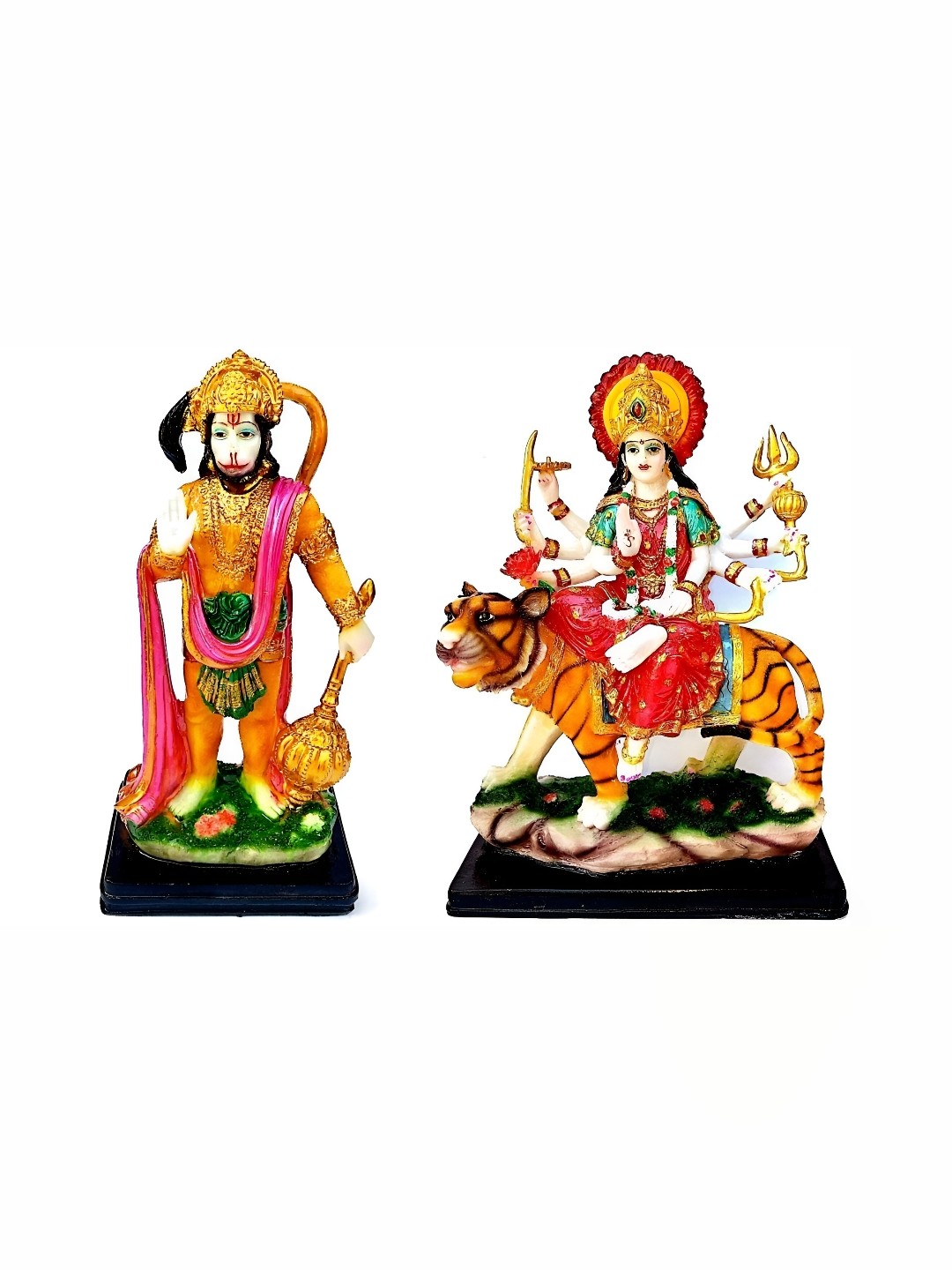 

krishnagallery1 Red & White 2 Pieces Religious Showpiece, Orange