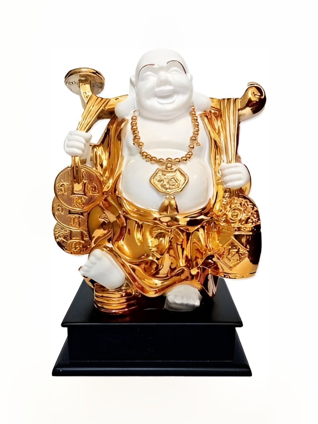 

krishnagallery1 Gold Toned & White Fengshui Idol Showpiece