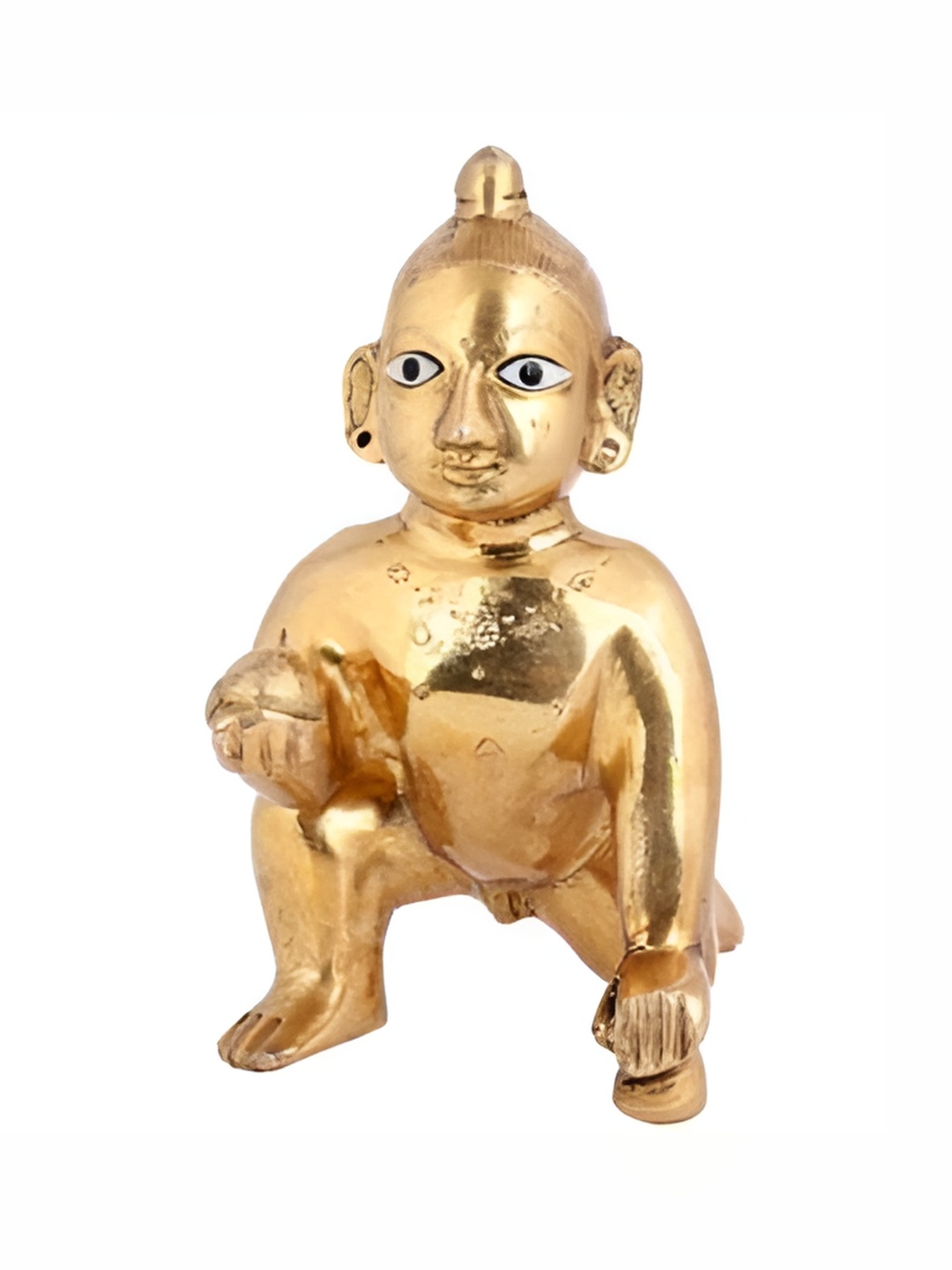

krishnagallery1 Gold-Toned Brass Religious Small Idol Showpiece