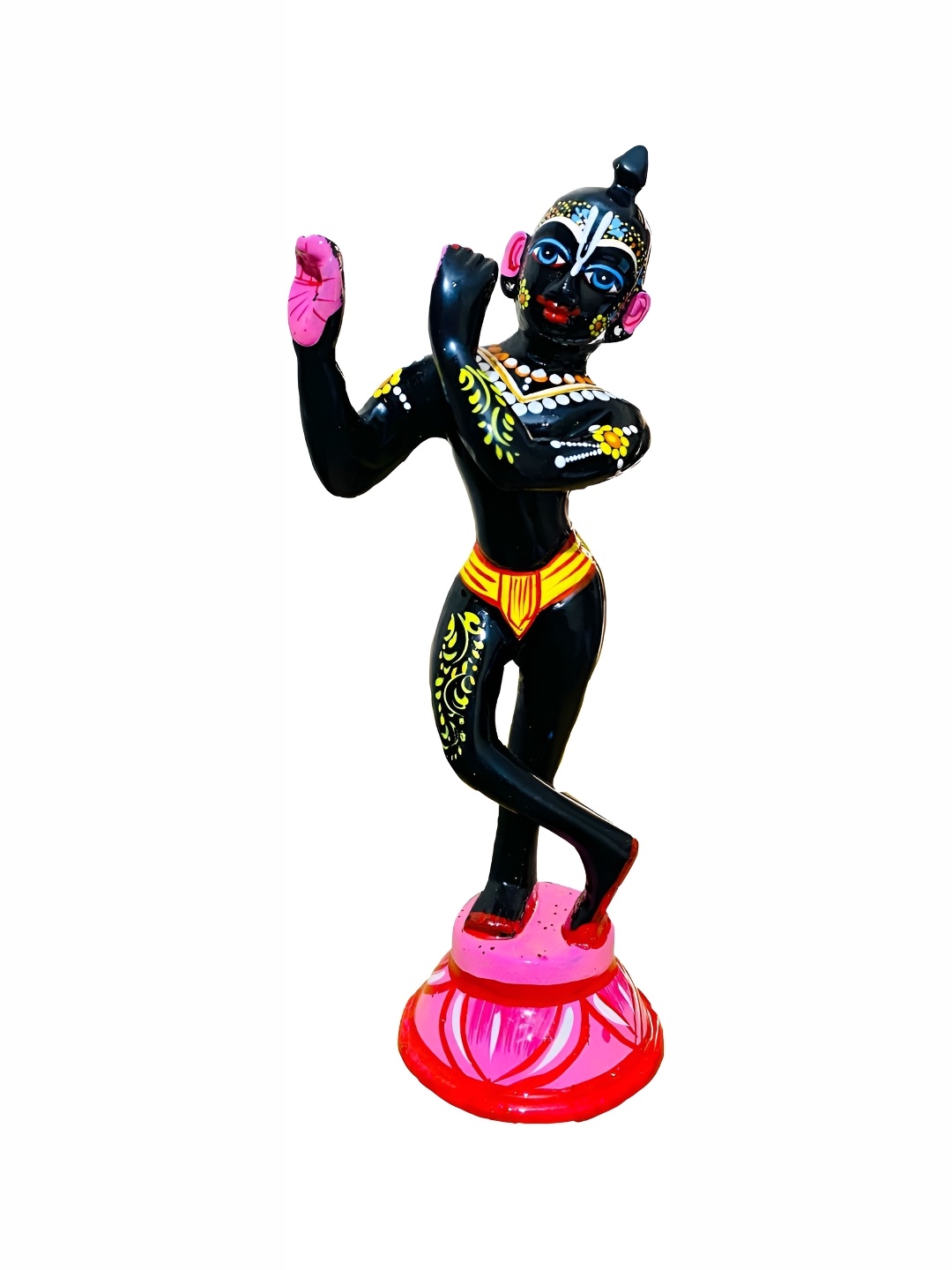 

krishnagallery1 Black & Yellow Brass Religious Small Idol Showpiece