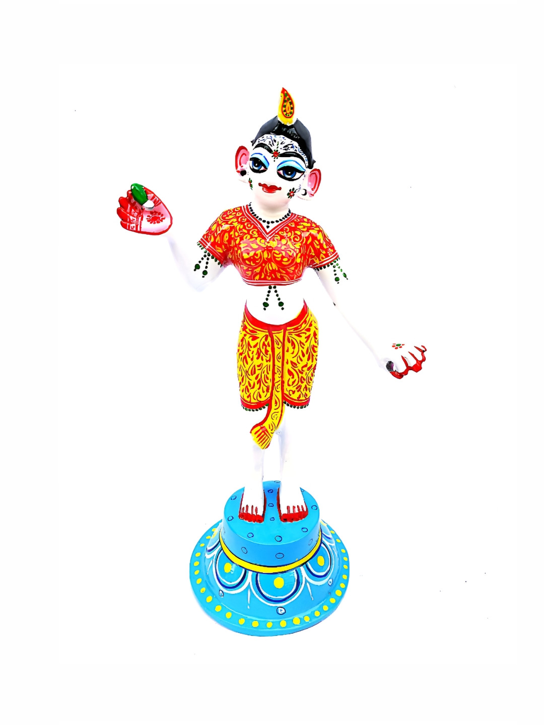 

krishnagallery1 Yellow & Red Religious Idol Showpiece