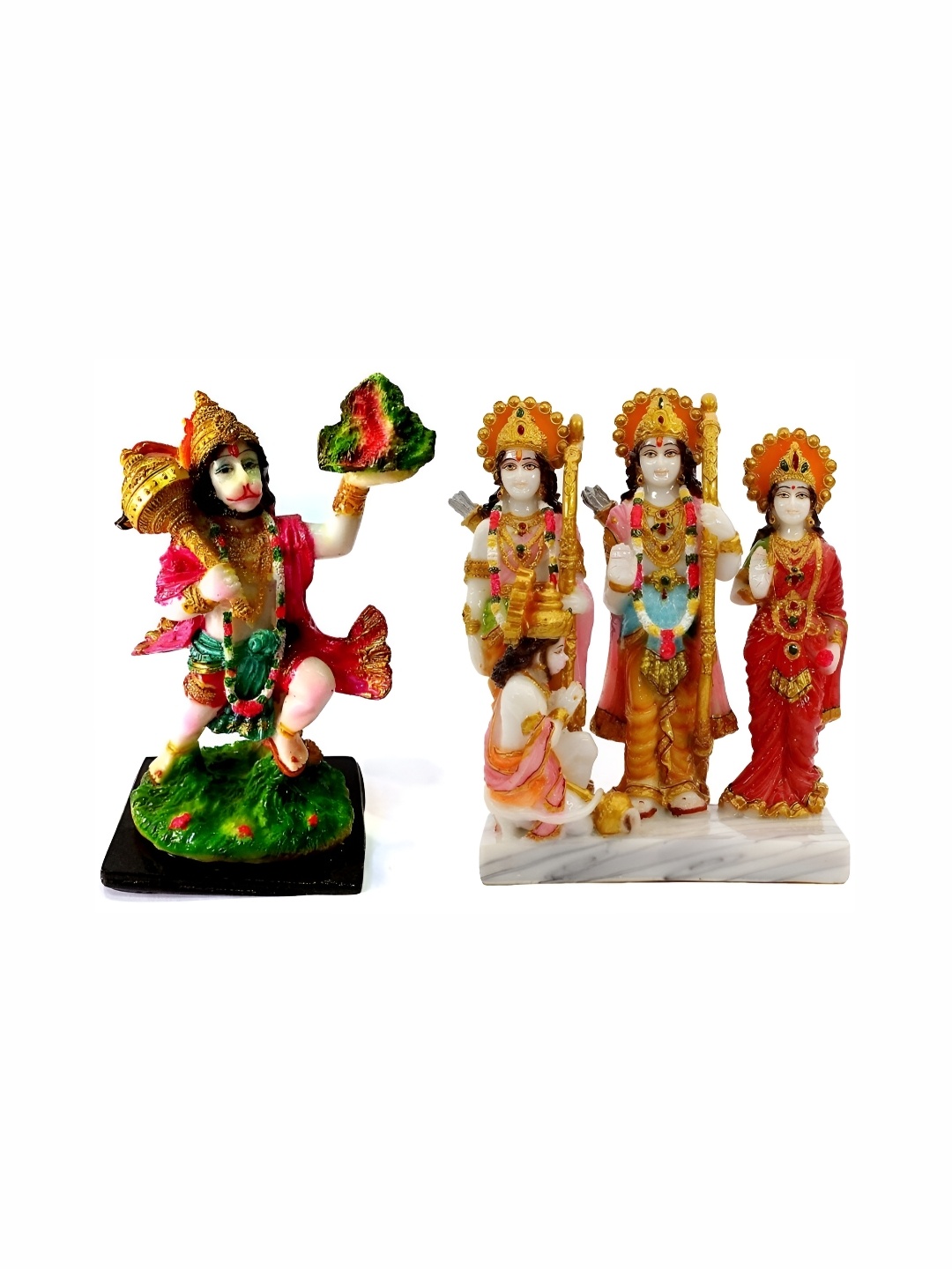 

krishnagallery1 White & Red 2 Pieces Religious Small Idol Showpiece