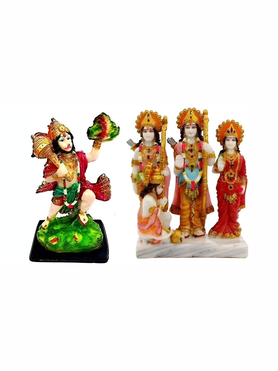 

krishnagallery1 White & Gold Toned 2 Pieces Religious Idol Showpieces