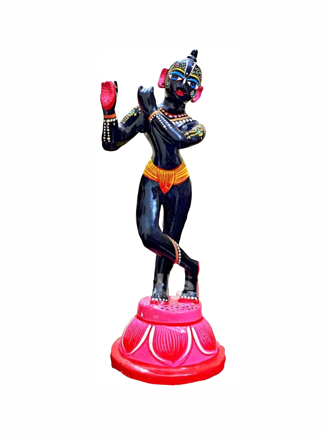 

krishnagallery1 Black & Pink Brass Religious Showpiece