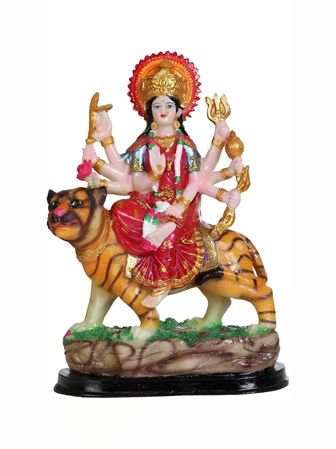 

krishnagallery1 Red & Gold Toned Durga Mata Religious Idol Showpiece