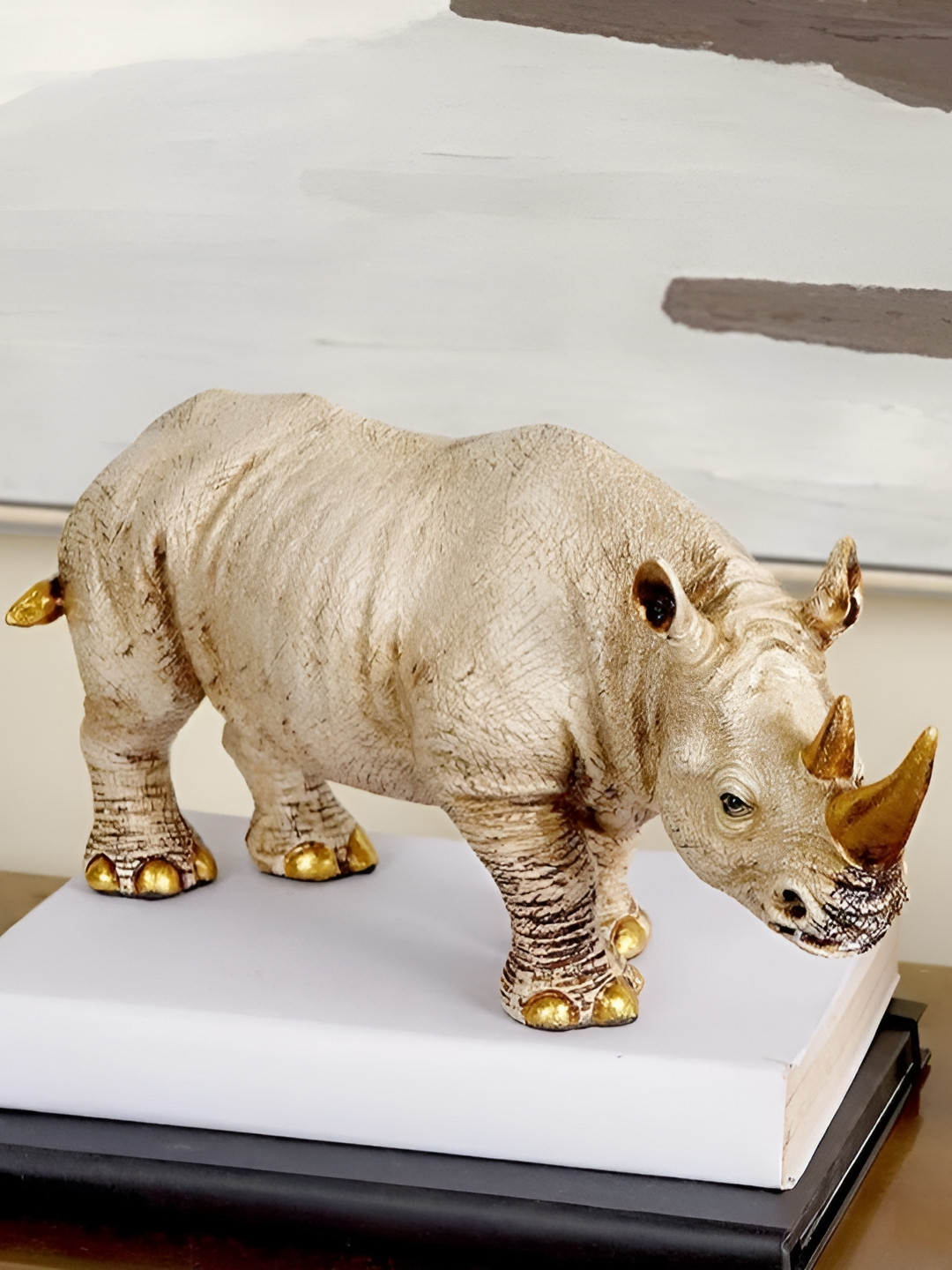 

krishnagallery1 Beige Medium Animal Showpiece