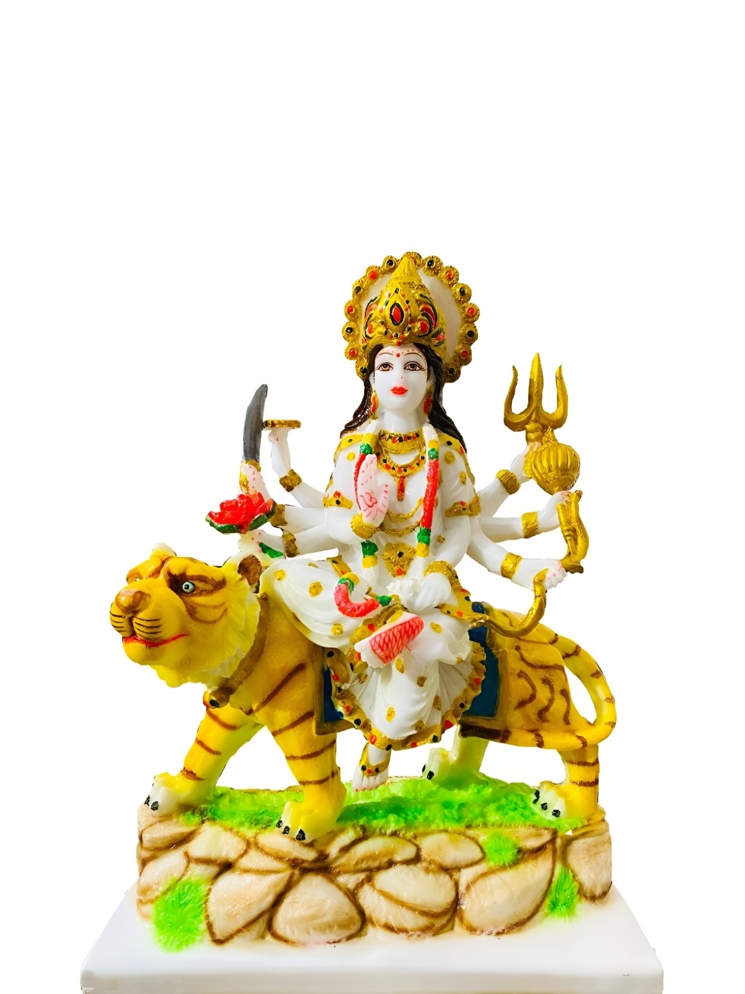 

krishnagallery1 White & Gold Toned Marble Idol Showpiece