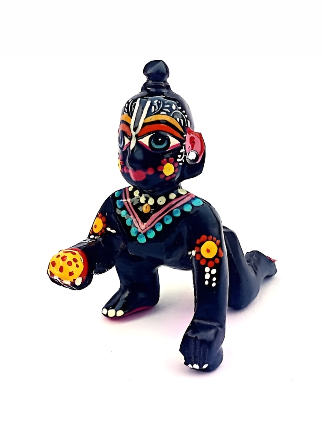 

krishnagallery1 Black Tiny Brass Laddu Gopal Showpiece