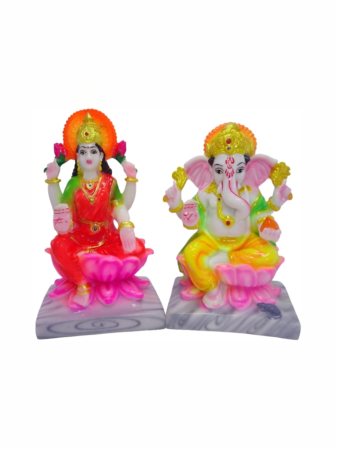 

krishnagallery1 Orange & Pink Religious Idol Small Showpiece