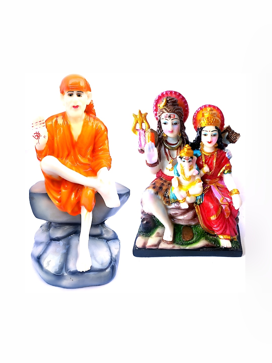 

krishnagallery1 Orange & Black 2 Pieces Religious Idol Small Showpieces