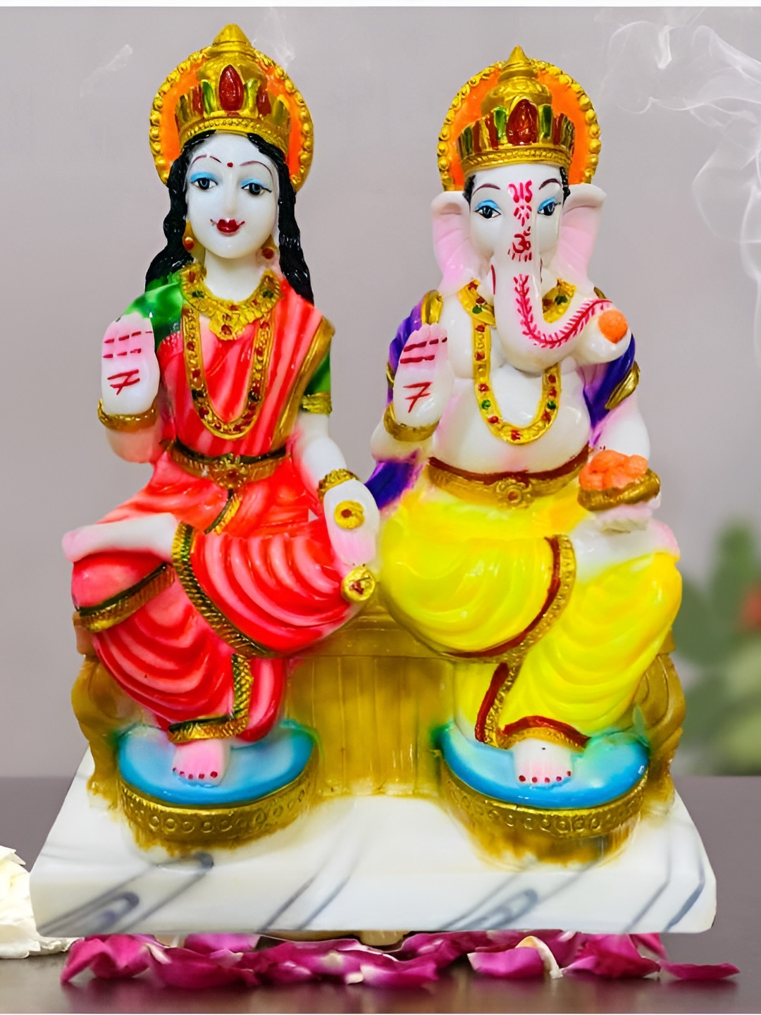 

krishnagallery1 Orange & Red Religious Idol Small Showpiece