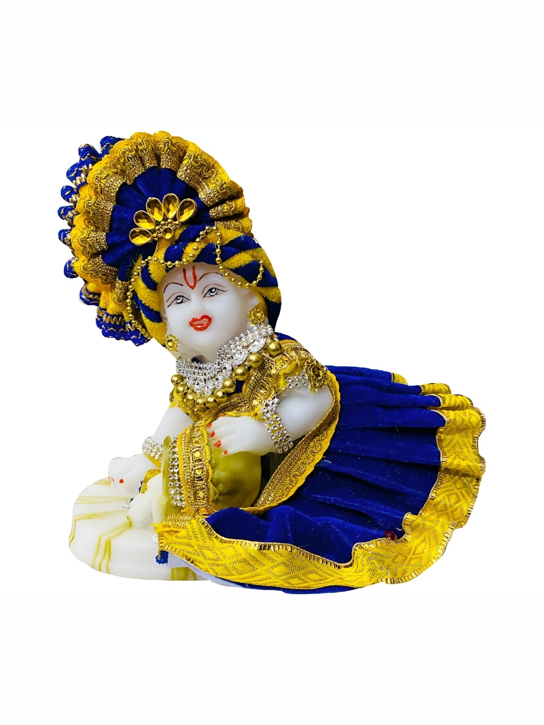 

krishnagallery1 White & Blue Marble Religious Idol Showpiece