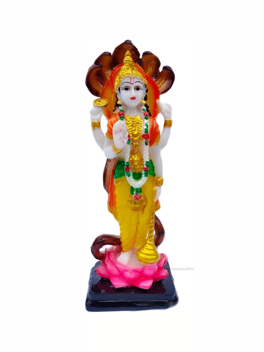 

krishnagallery1 White & Gold Toned Religious Idol Showpiece