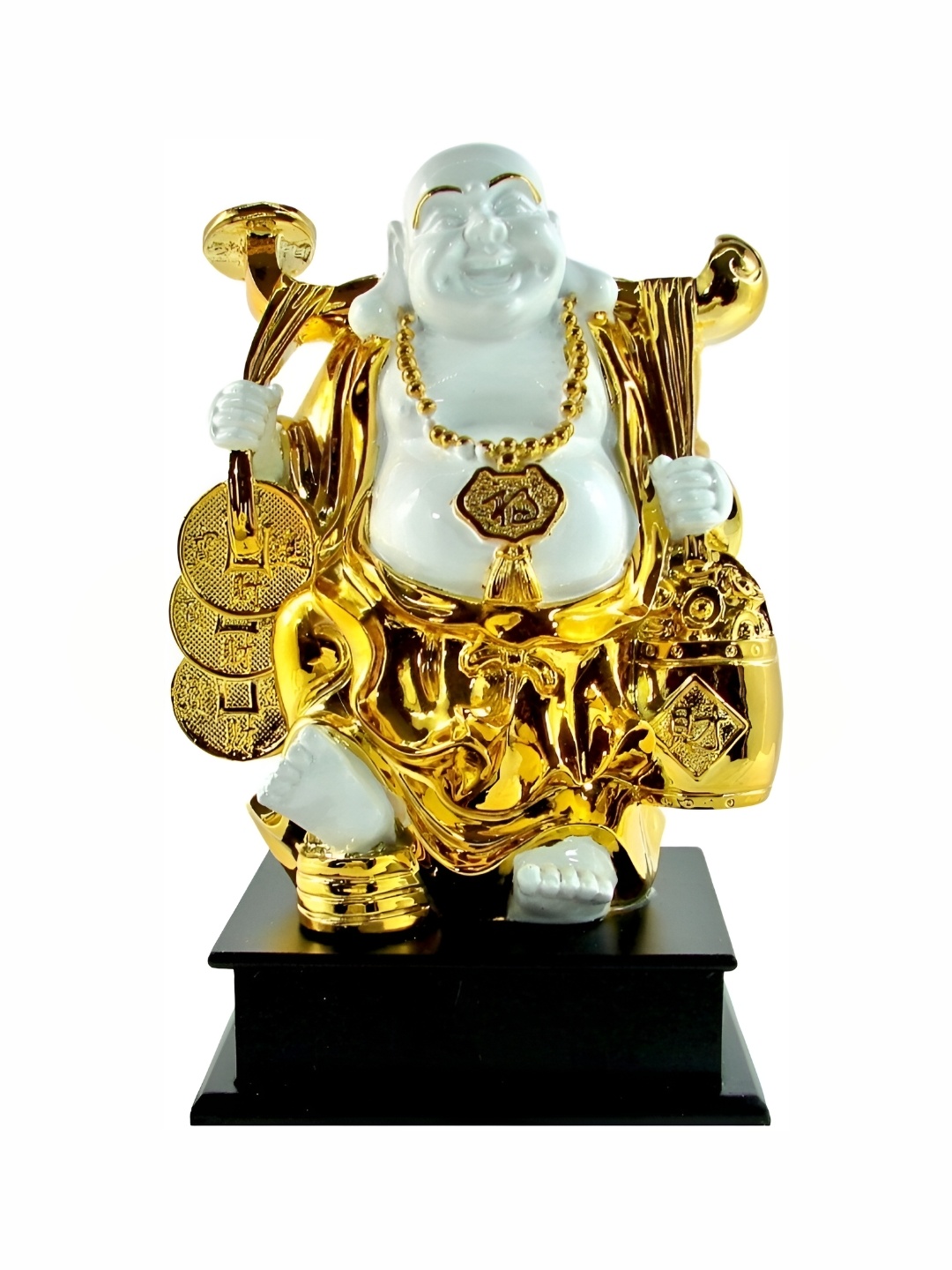 

krishnagallery1 White & Gold Toned Fengshui Showpiece