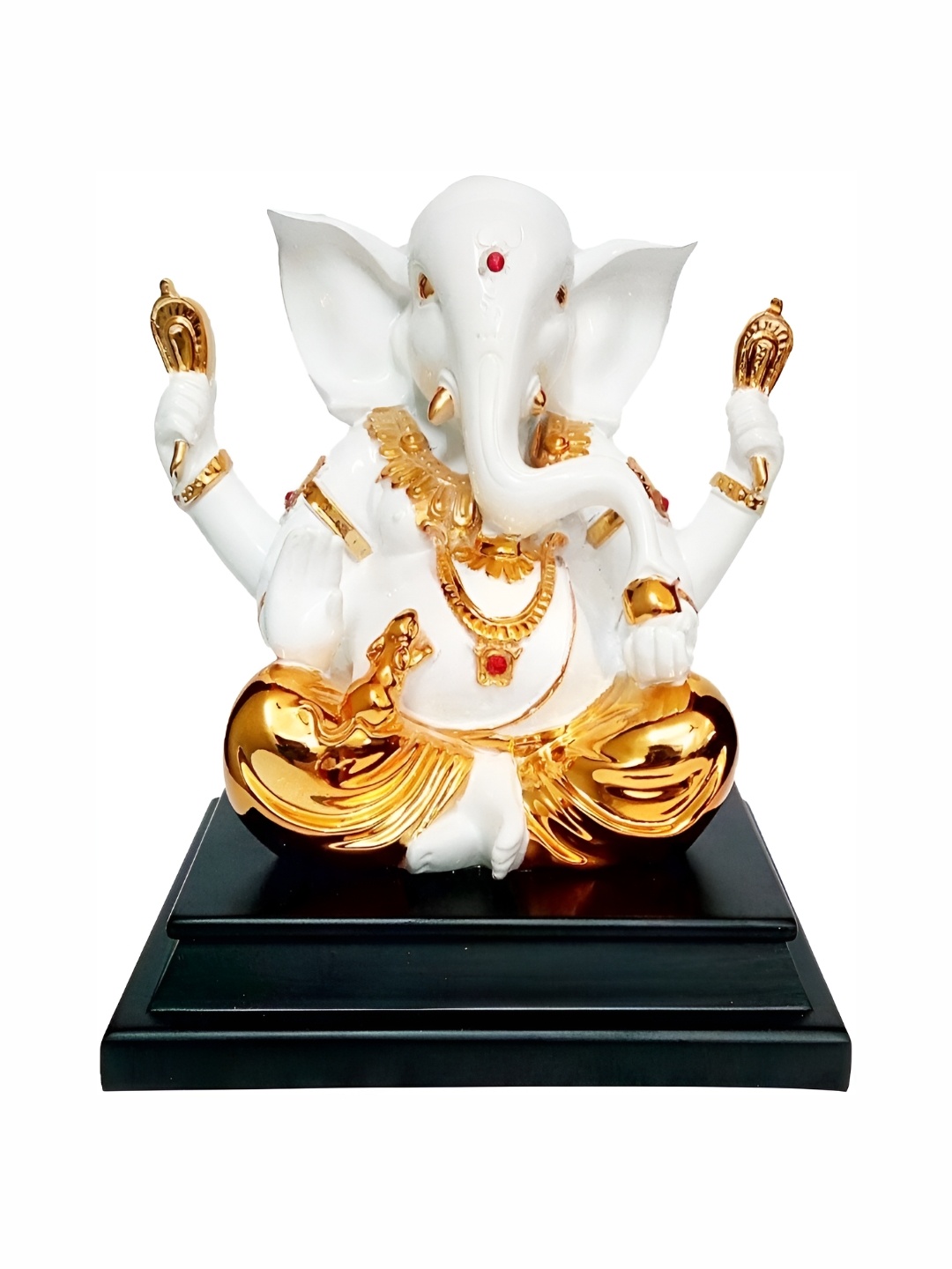 

krishnagallery1 Gold Toned & White Brass Religious Showpiece