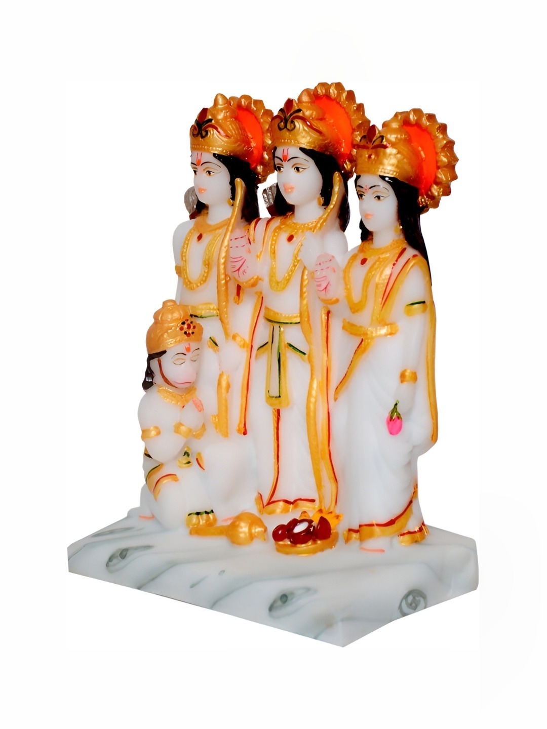 

krishnagallery1 White Marble Ram darbar Statue Showpiece