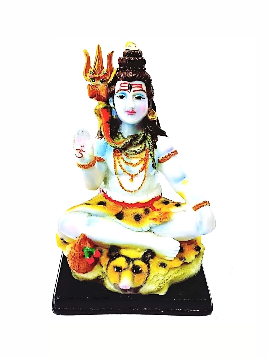 

krishnagallery1 Gold Toned & White Shiva Religious Showpiece
