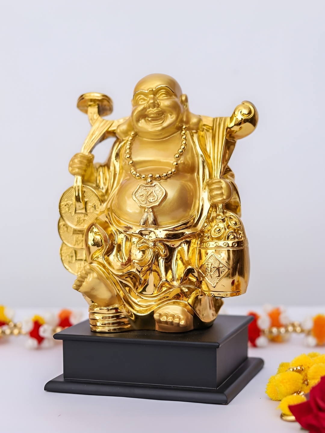 

krishnagallery1 Gold Toned Metal Medium Fengshui Showpiece