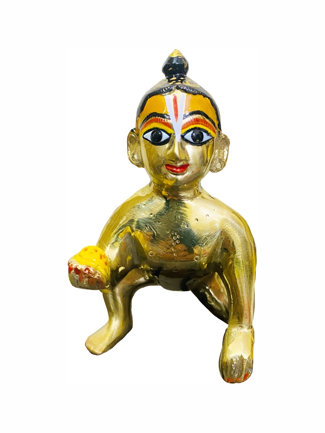 

krishnagallery1 Gold-Toned Brass Religious Small Idol Showpiece