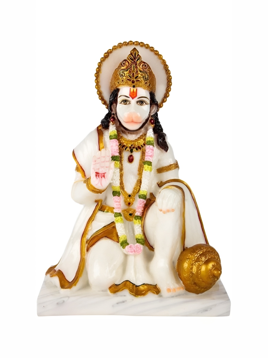 

krishnagallery1 White Religious Idol Showpiece, Gold