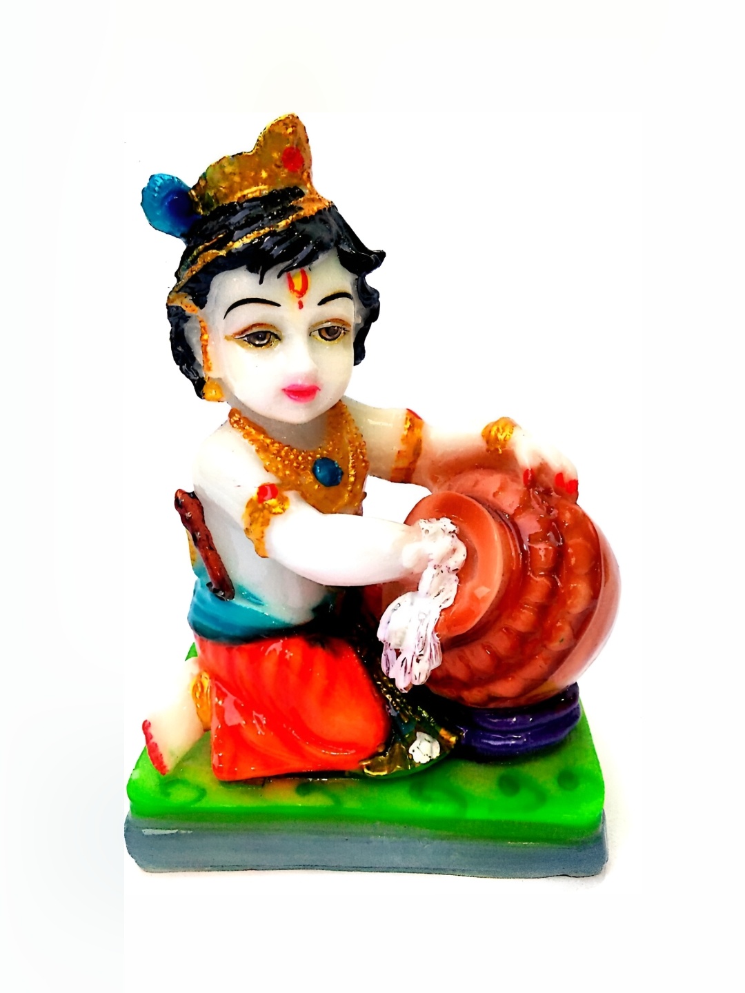 

krishnagallery1 White & Beige Religious Idol Showpiece