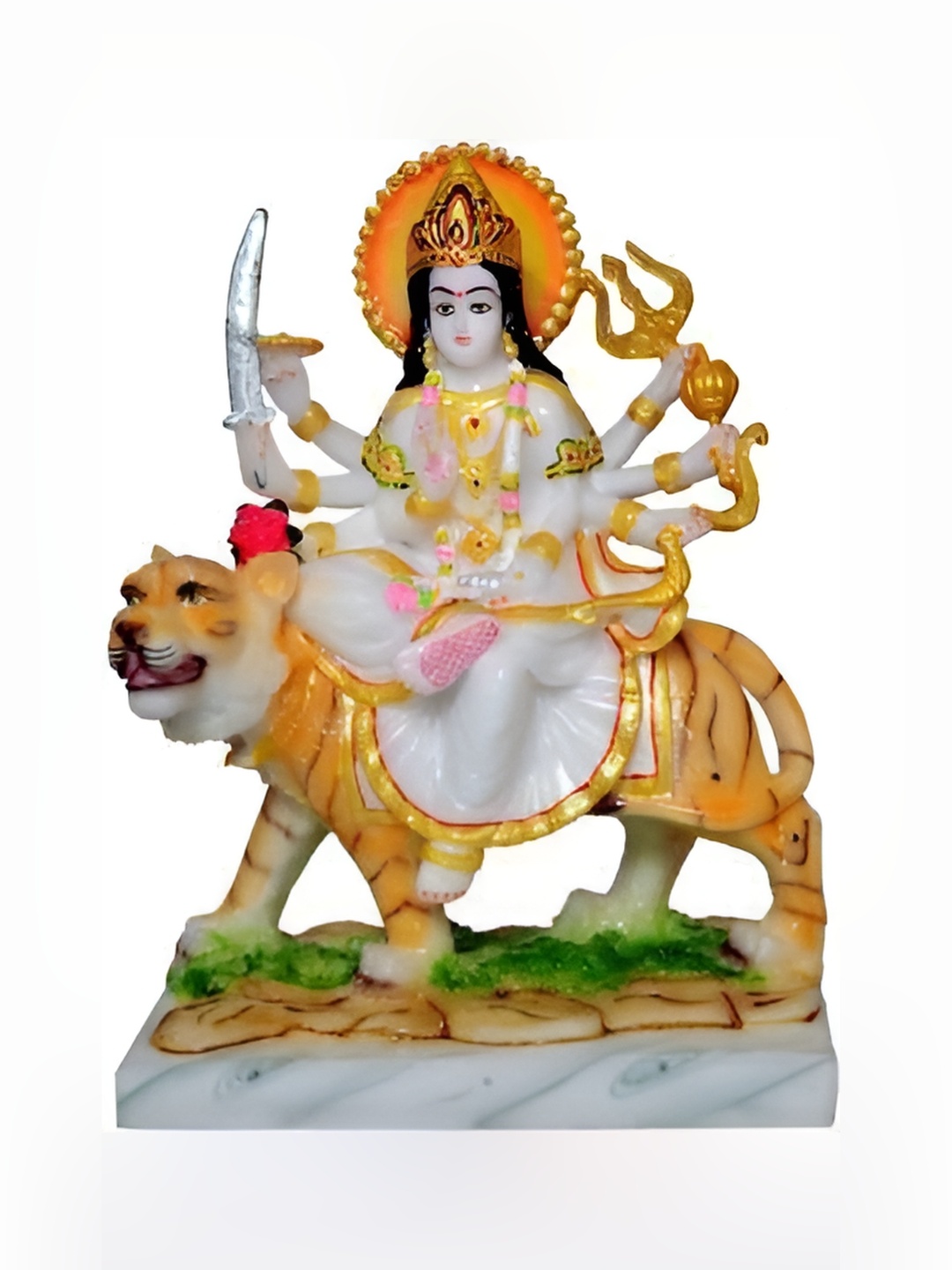 

krishnagallery1 Yellow & White Religious Marble Showpiece