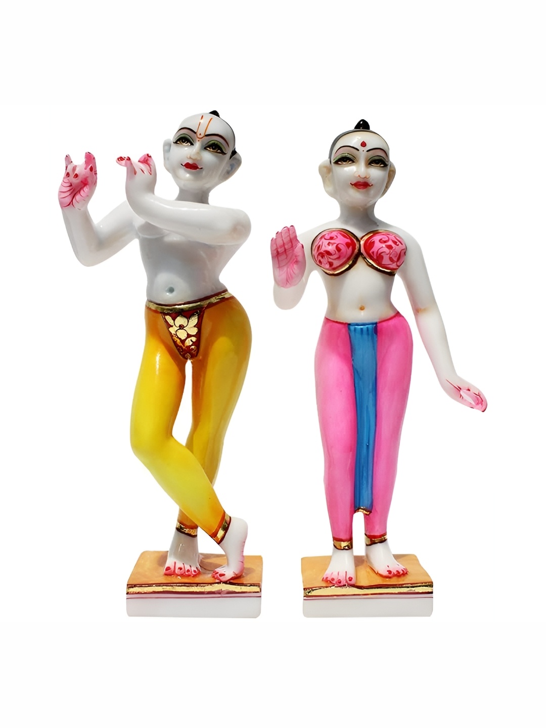 

krishnagallery1 White & Pink Marble Religious Showpiece