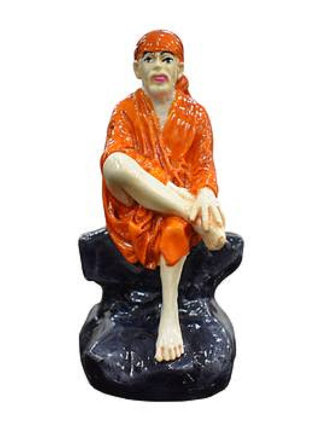 

krishnagallery1 Orange & Black Marble Religious Small Showpiece