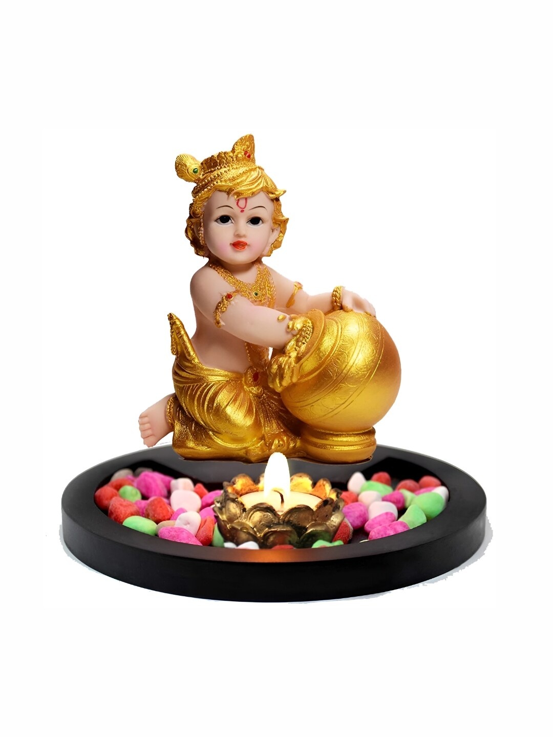 

krishnagallery1 Gold Toned Religious Idol Showpiece