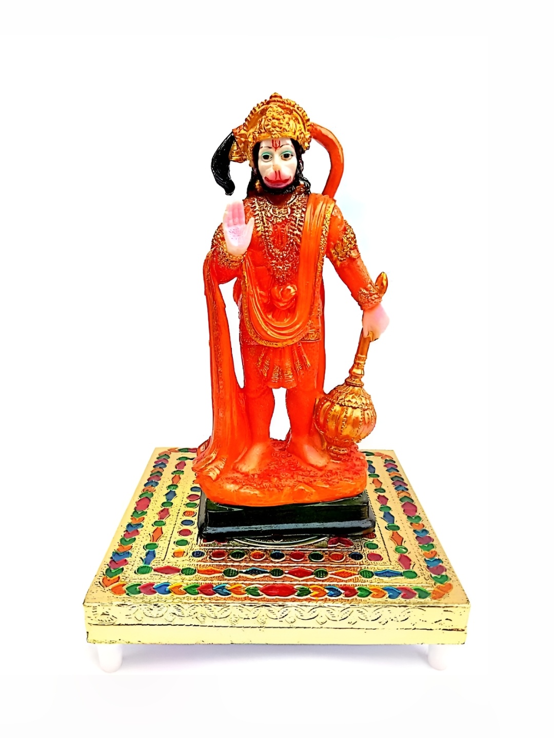 

krishnagallery1 Red & Gold toned 2 Pcs Religious Polyresin Idol Showpiece