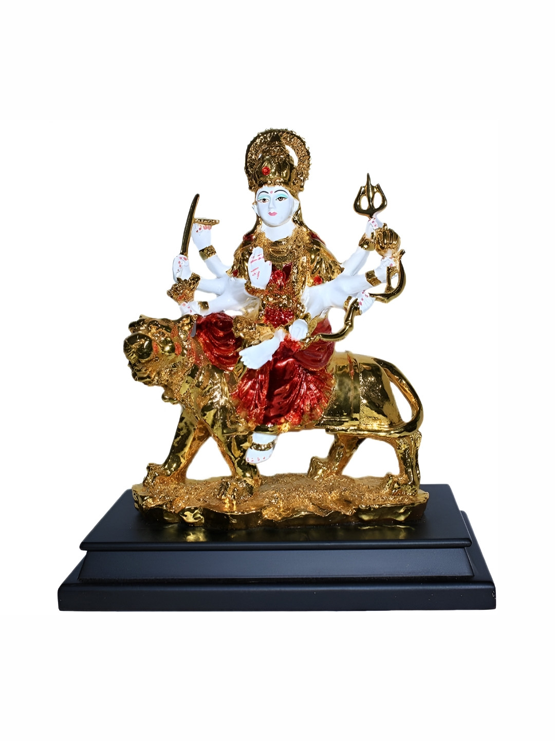 

krishnagallery1 Gold Toned Red Religious Idol Showpiece