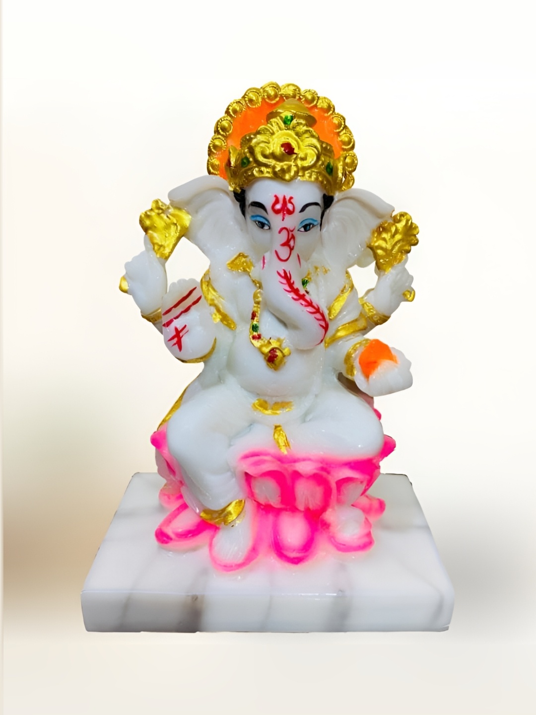 

krishnagallery1 White & Gold Toned Religious Idol Showpiece