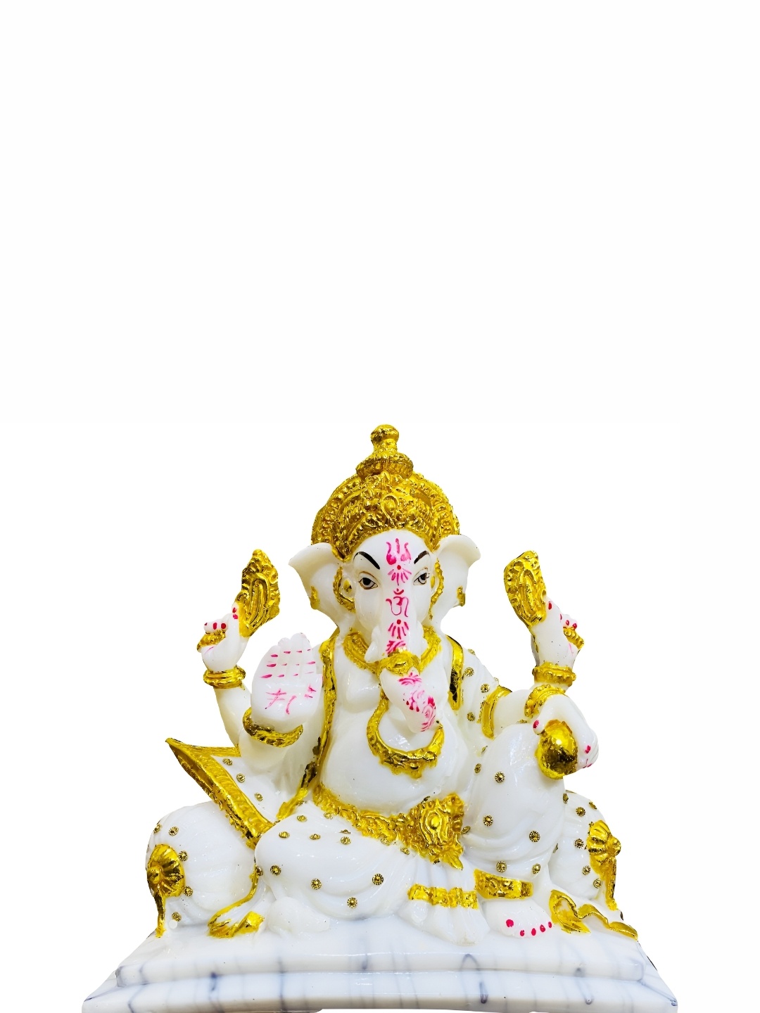 

krishnagallery1 White & Gold Toned Idol Religious Showpiece