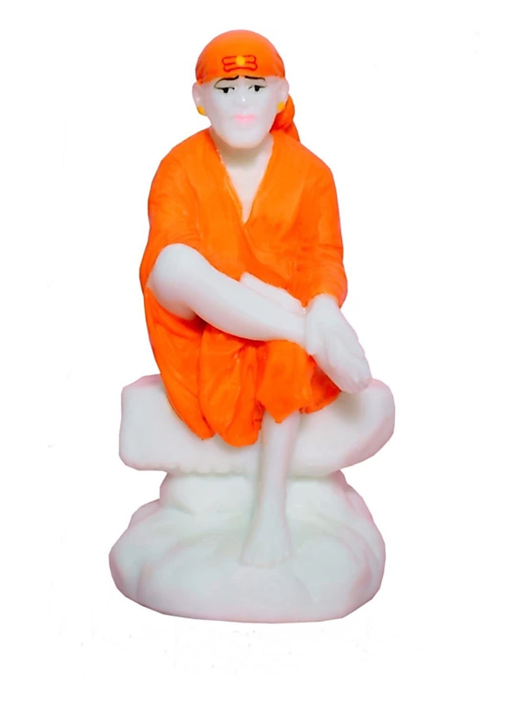 

krishnagallery1 White & Orange Sai Baba Statue Marble Showpiece