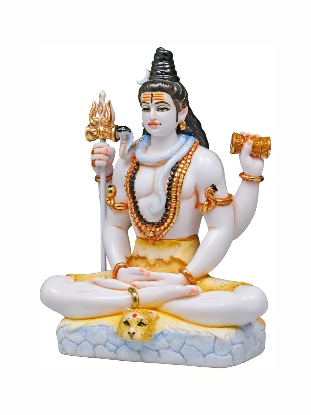 

krishnagallery1 White & Black Marble Shiv Bholenath Showpiece