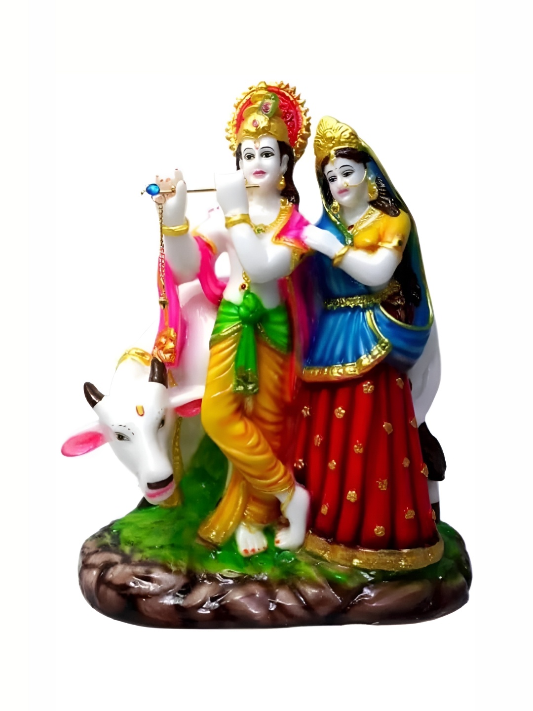 

krishnagallery1 Red & White Religious Idol Small Showpiece