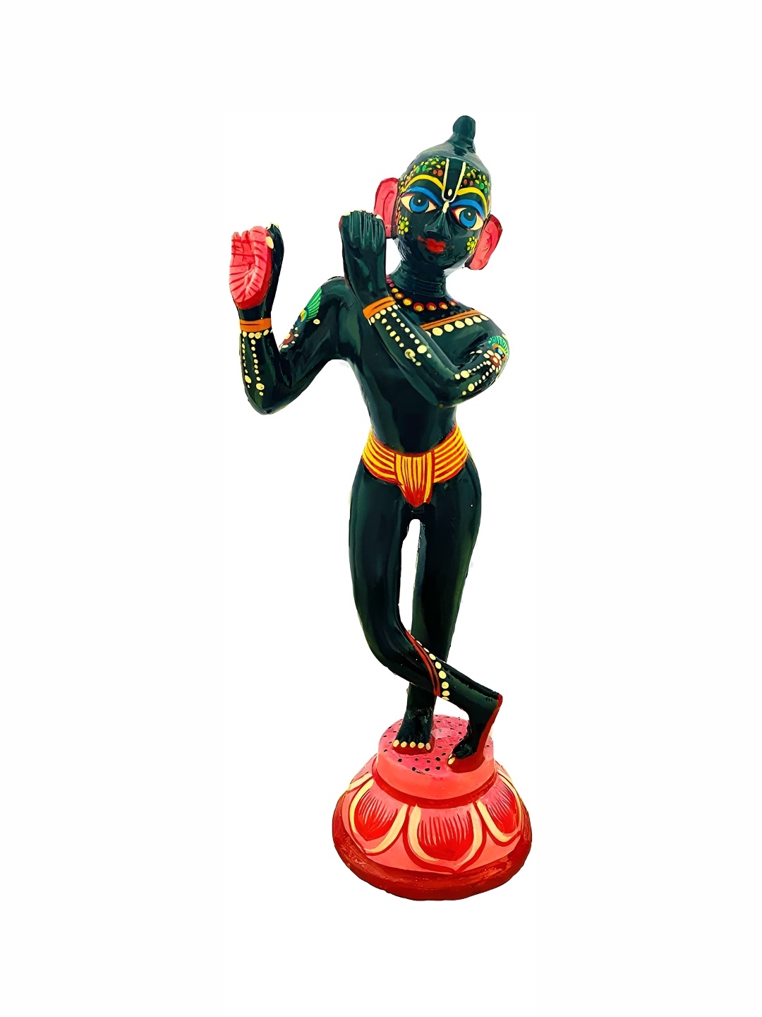 

krishnagallery1 Black & Orange Brass Idol Showpiece