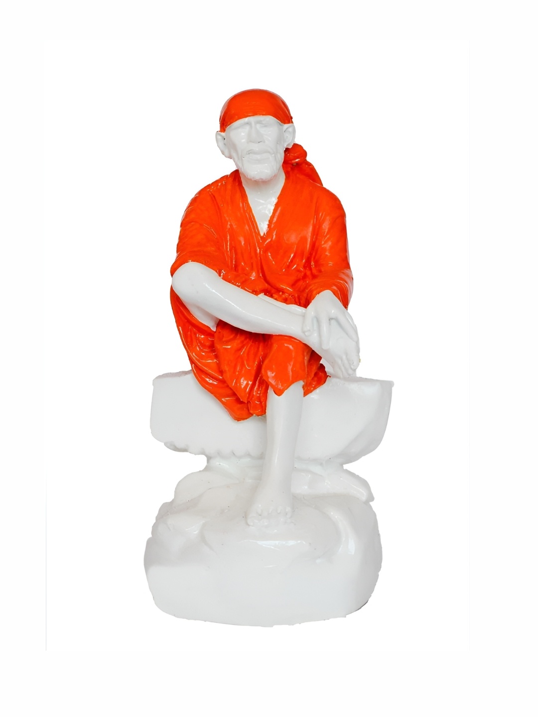 

krishnagallery1 Orange & White Marble Religious Showpiece