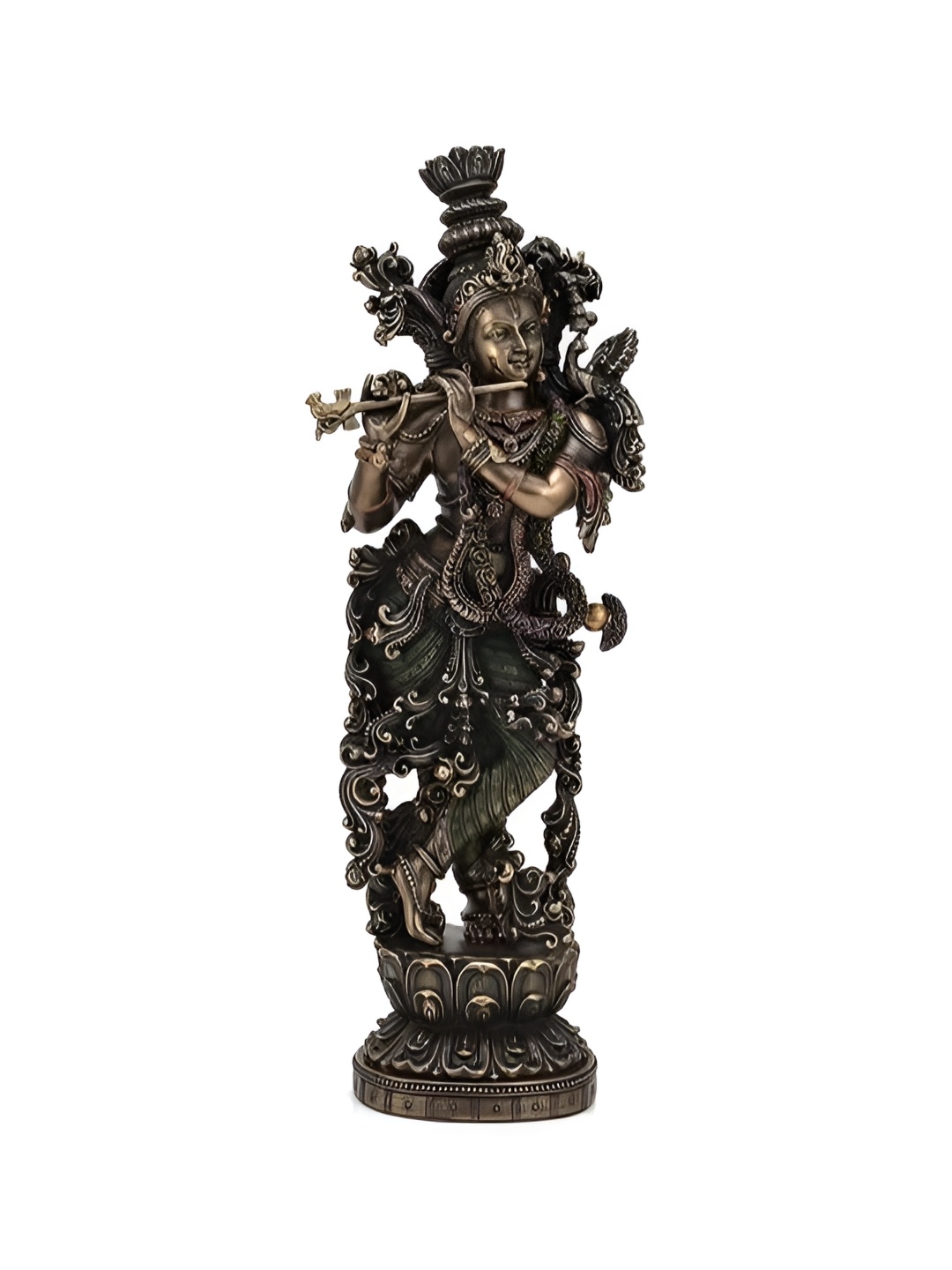 

krishnagallery1 Copper Toned Krishna Idol Showpiece