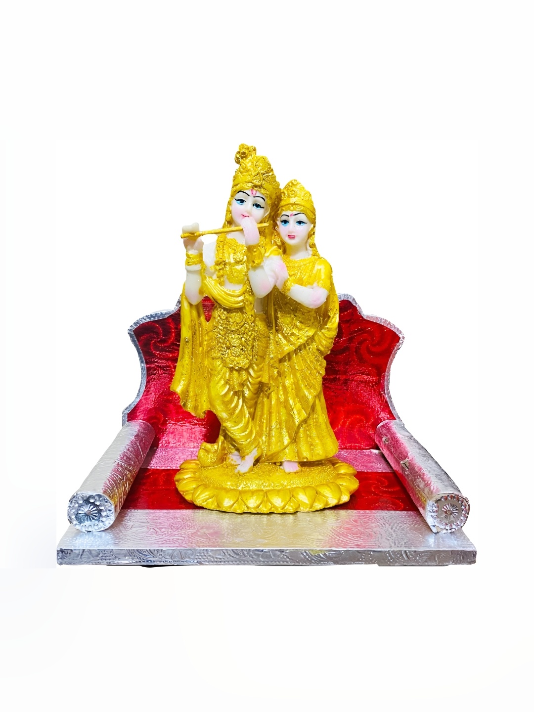 

krishnagallery1 Yellow & Red Idol Religious Showpiece