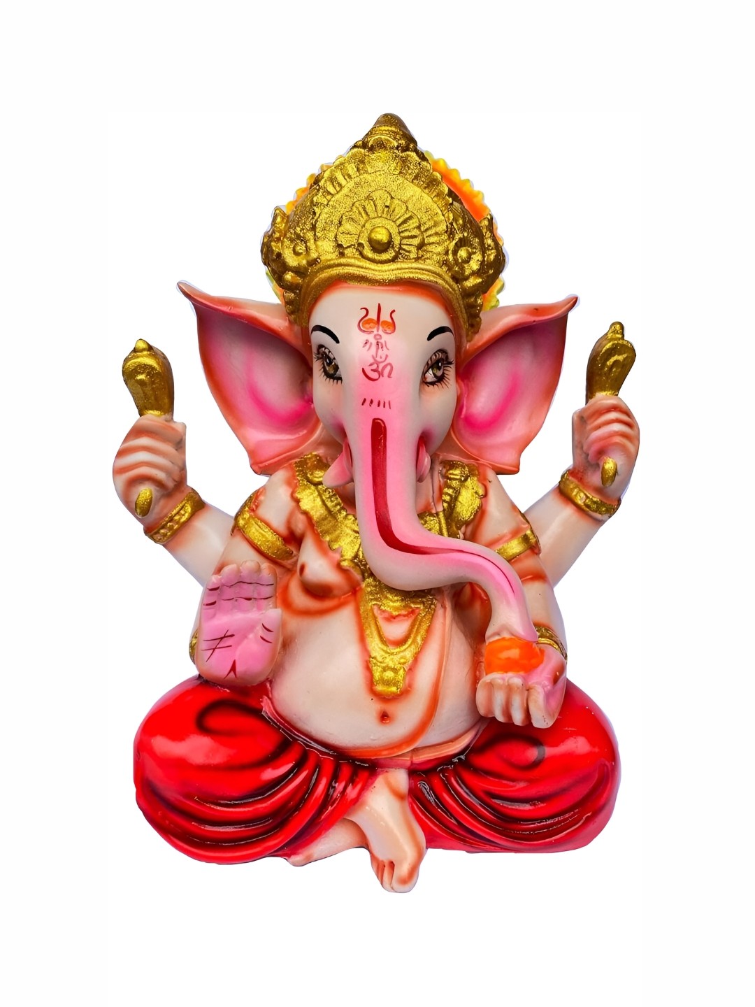 

krishnagallery1 Pink & Gold toned Marble Ganesh Showpiece