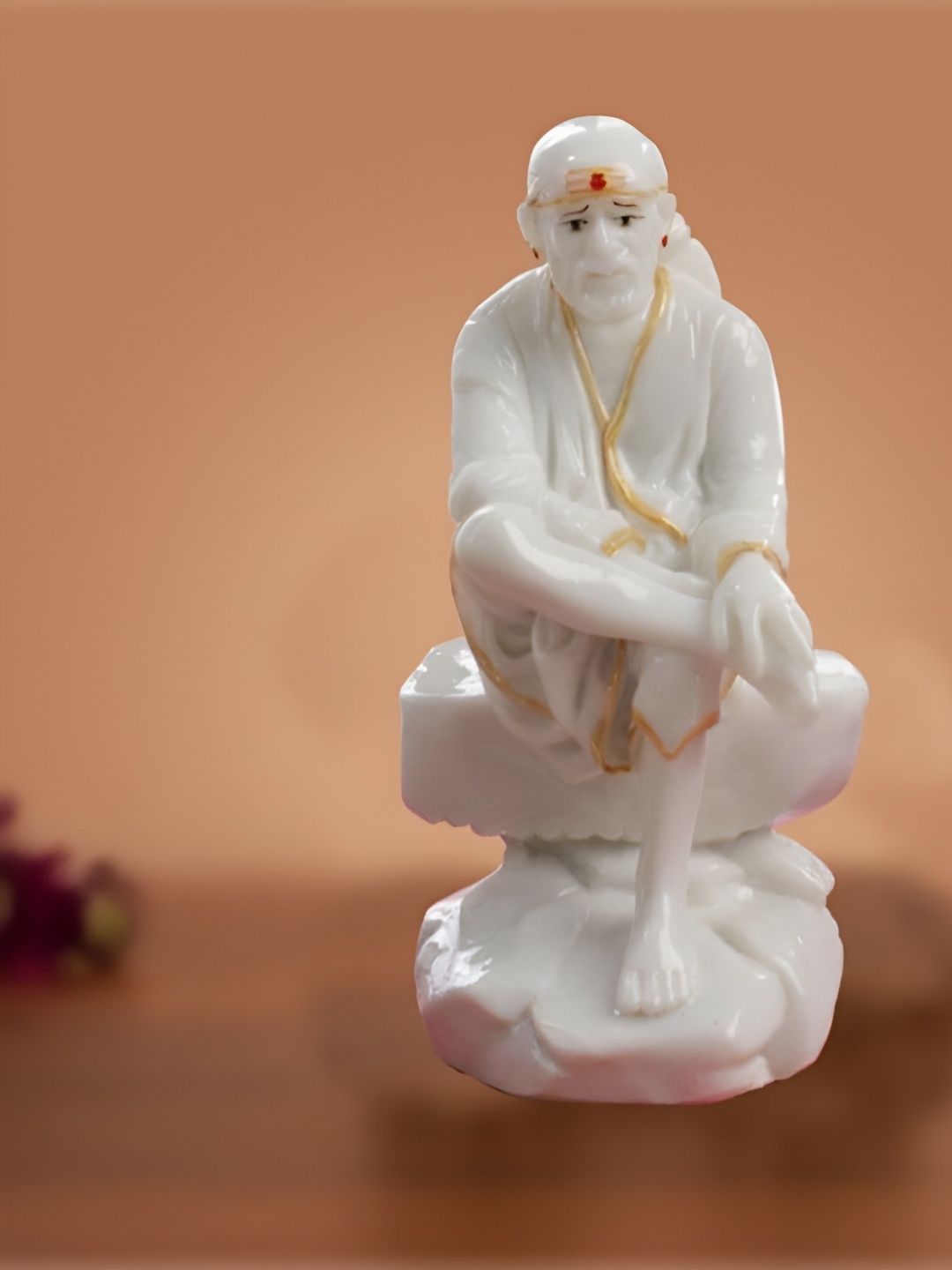 

krishnagallery1 Orange Marble Showpiece