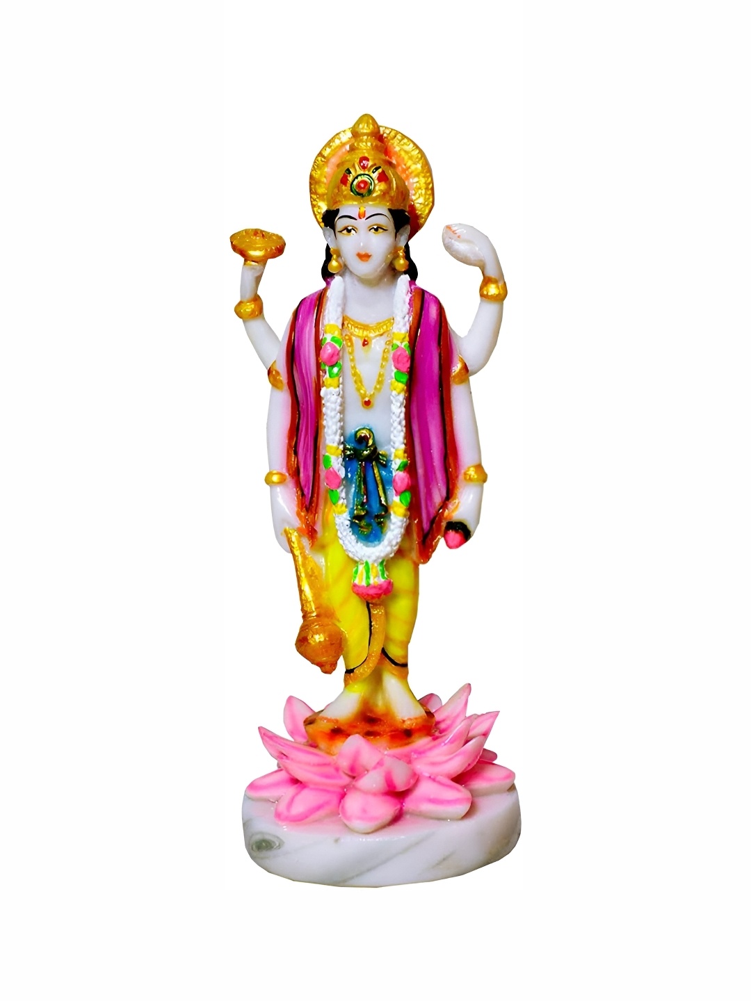 

krishnagallery1 White & Yellow Marble Idol Showpiece