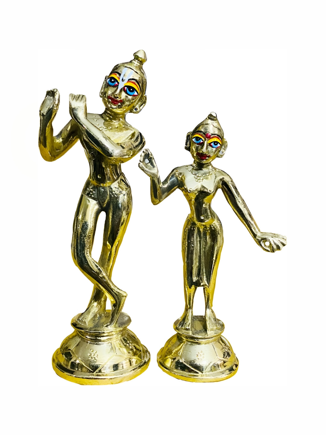 

krishnagallery1 Gold Toned Brass Idol Showpiece